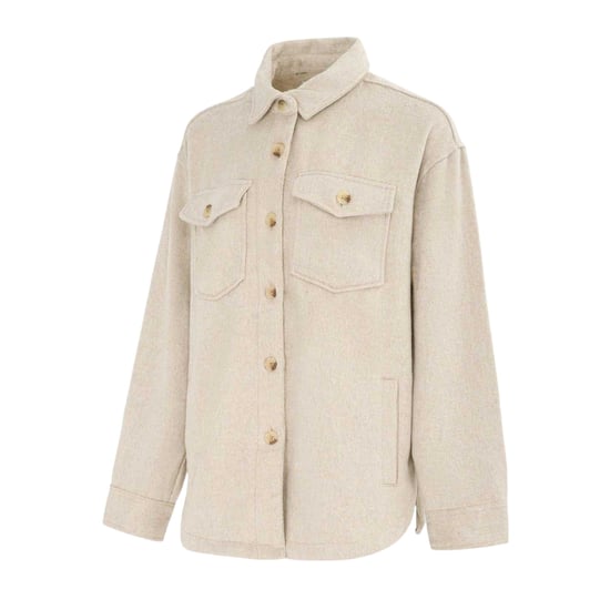 Miso - Hemd für Damen, Wolle, Langärmlig (Hellbeige) - Image 5