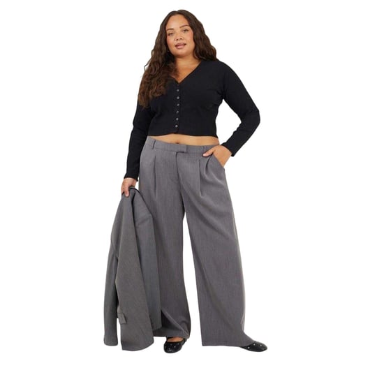 Brave Soul - Kurzes Top für Damen, V-Ausschnitt, Plus, Langärmlig (Schwarz) - Image 4