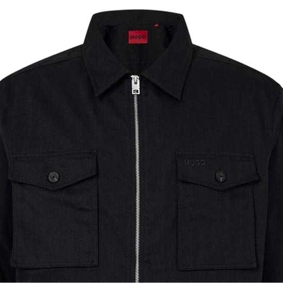 Hugo - Hemdjacke für Herren, Brusttasche (Schwarz) - Image 3