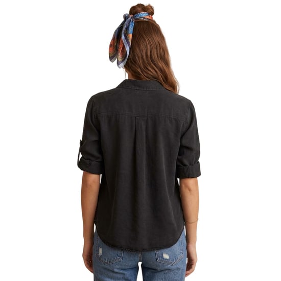 Bella Dahl - Hemd für Damen, Schlitz im Rücken, leger, 3/4 Ärmel (Schwary) - Image 2