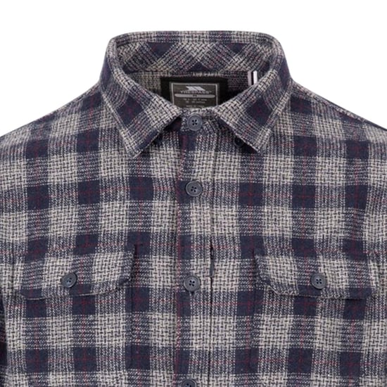 Trespass Herren Portlaw Karierte Langarmshirt (Grau/Blau) - Image 3