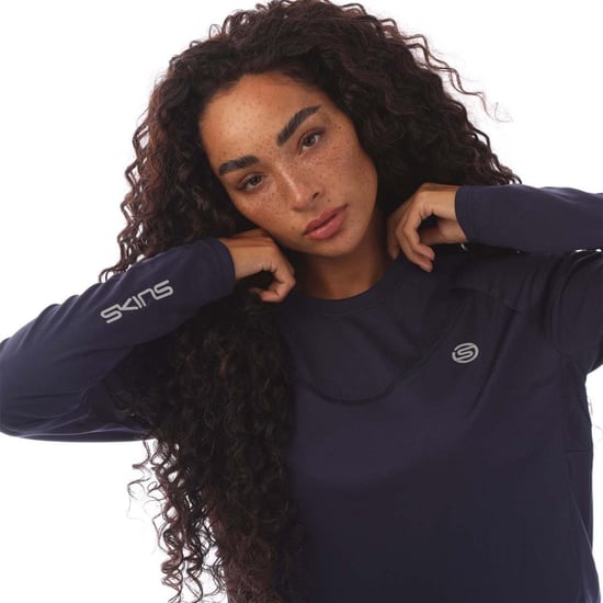 Skins - "Series-3" T-Shirt für Damen, Langärmlig (Marine) - Image 3