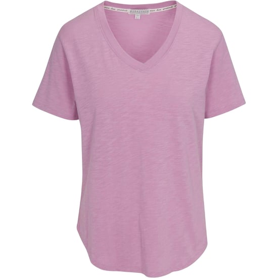 PJ Salvage - T-Shirt für Damen, V-Ausschnitt, Slub, kurzärmlig (Flieder) - Image 1