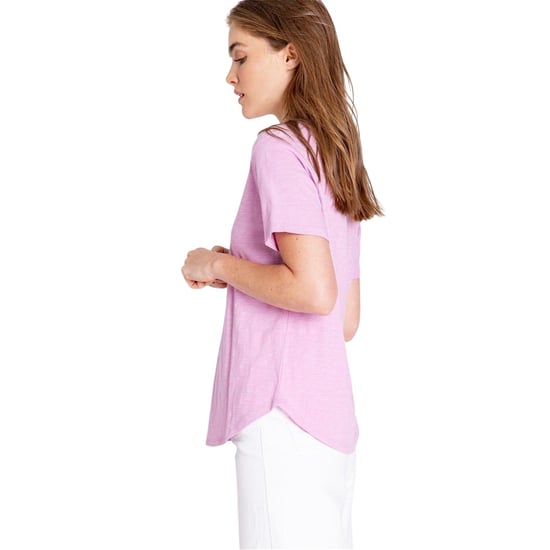 PJ Salvage - T-Shirt für Damen, V-Ausschnitt, Slub, kurzärmlig (Flieder) - Image 3