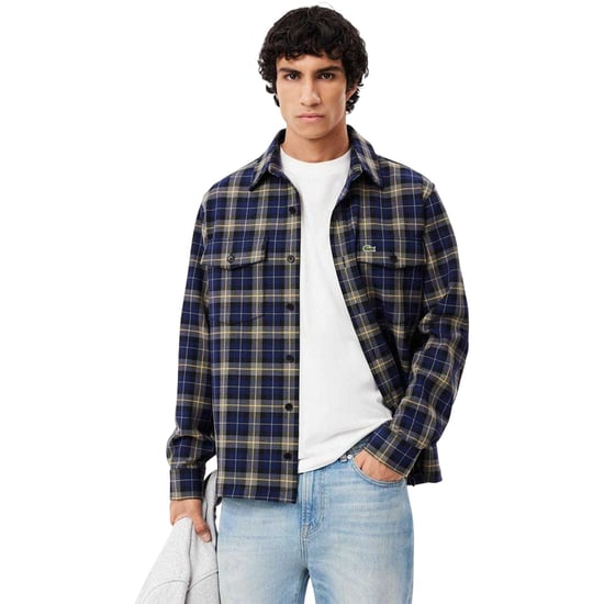 Lacoste - Hemdjacke für Herren, bestickt (Marine) - Image 4