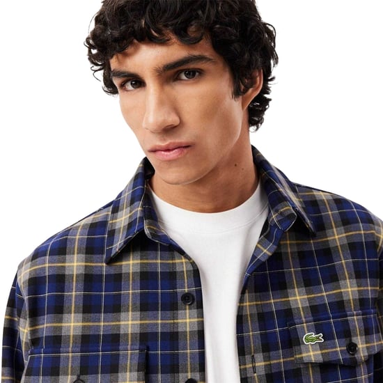 Lacoste - Hemdjacke für Herren, bestickt (Marine) - Image 5