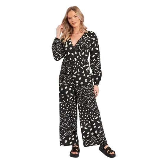 Influence - Jumpsuit für Damen, leger, Langärmlig (Schwarz/Weiß) - Image 1