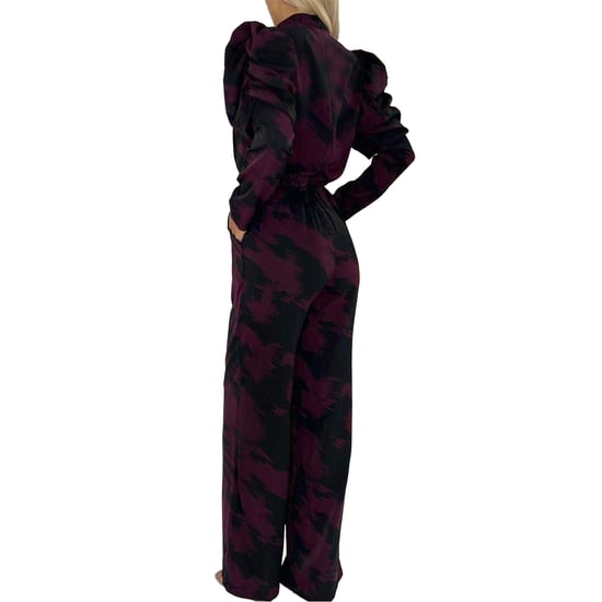 AX Paris - Jumpsuit für Damen, Polyester, Weites Bein, Puffärmel (Weinrot) - Image 3