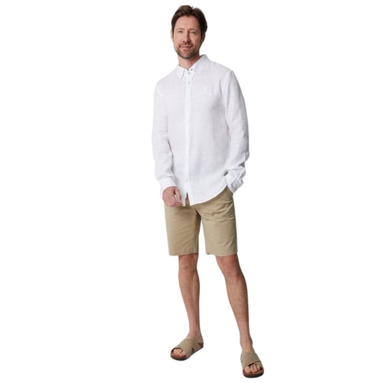 Saltwell Langärmeliges formelles Herren Oxford Hemd (Weiß) - Image 1