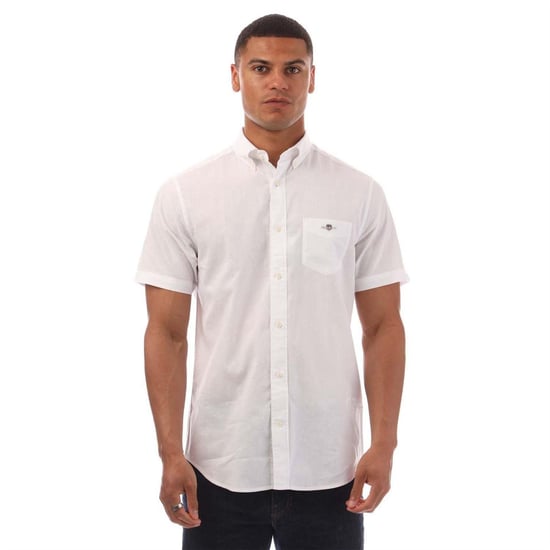 Gant - Hemd für Herren, Baumwolle Leinen, kurzärmlig (Weiß) - Image 1