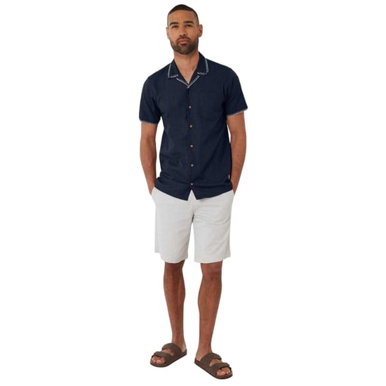 Threadbare - "Burnley" Hemd für Herren, kurzärmlig (Marine) - Image 1
