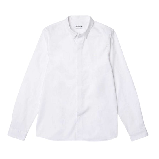 Lacoste - Hemd für Herren, Verdeckte Knopfleiste, Popelin, Schmal (Weiß) - Image 1
