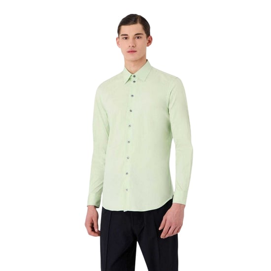 Emporio Armani EA7 - Hemd für Herren, Leinen (Grün) - Image 4