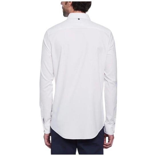 Original Penguin Herren Sticker Pete EcoVero Langarmshirt (Helles Weiß) - Image 2