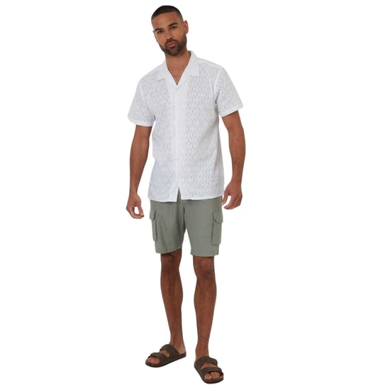 Threadbare - Hemd für Herren, kurzärmlig (Weiß) - Image 4