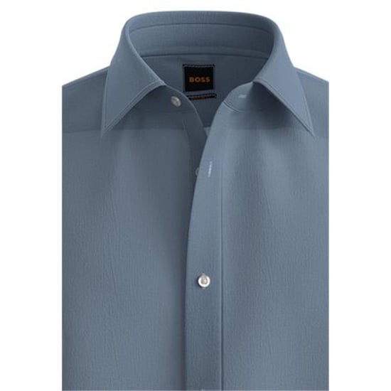 Boss - Hemd für Herren, Leinen, kurzärmlig (Hellblau) - Image 2