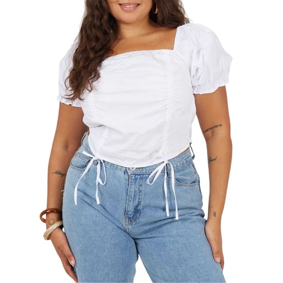 Brave Soul - Oberteil für Damen, Plus, Puffärmel (Weiß) - Image 1