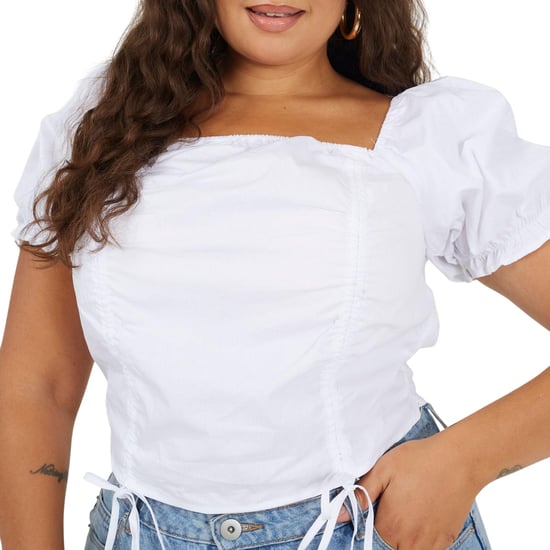 Brave Soul - Oberteil für Damen, Plus, Puffärmel (Weiß) - Image 3