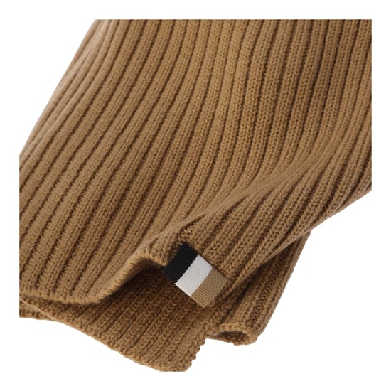 Boss - "Lyarana" Schal für Herren/Damen Unisex, gerippt (Mittelbeige) - Image 2
