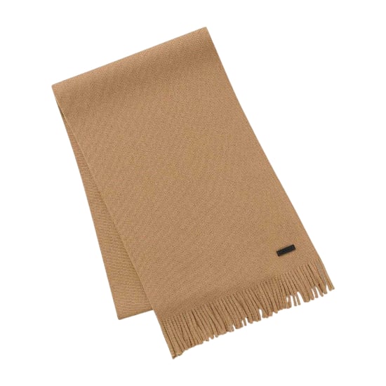 Boss - "Albas" Schal für Herren, Logo, Schurwolle (Beige) - Image 2