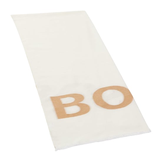 Boss - Schal für Herren/Damen Unisex, Logo (Weiß) - Image 2