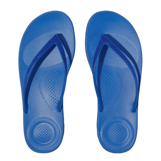 FitFlop - Glitzer Flipflops für Damen, iQushion (graublau) - Image 3