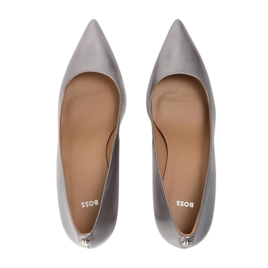 Boss - "Janet" Pumps für Damen, Leder, Stiletto-Absatz (Silber) - Image 3