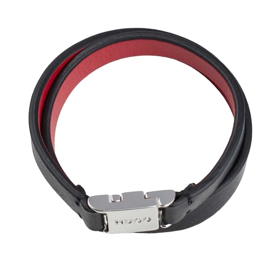 Hugo - Poliert Leder wendbar Armband (Schwarz) - Image 3