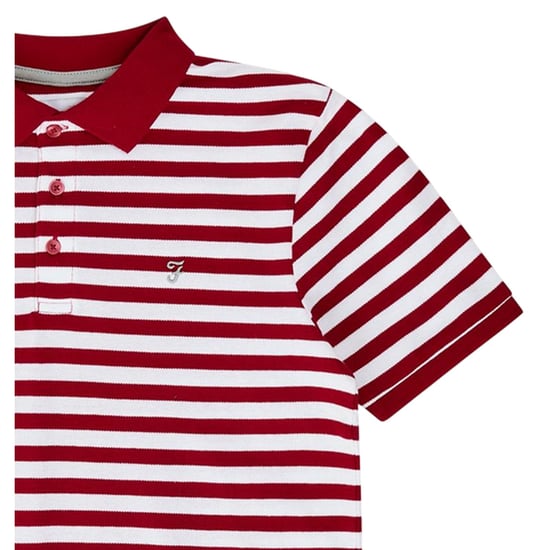 Farah - Poloshirt für Kinder, Garngefärbt (Rot) - Image 4