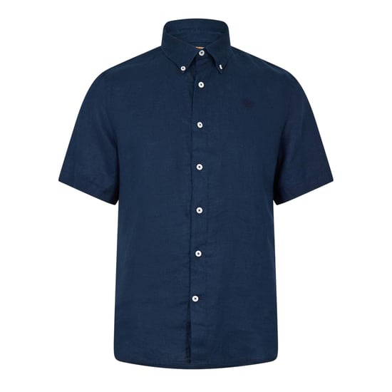 Timberland - "Mill Brook" Button-Down-Hemd für Herren, Mit Kragen, Leinen (Dunkel Saphirblau) - Image 1
