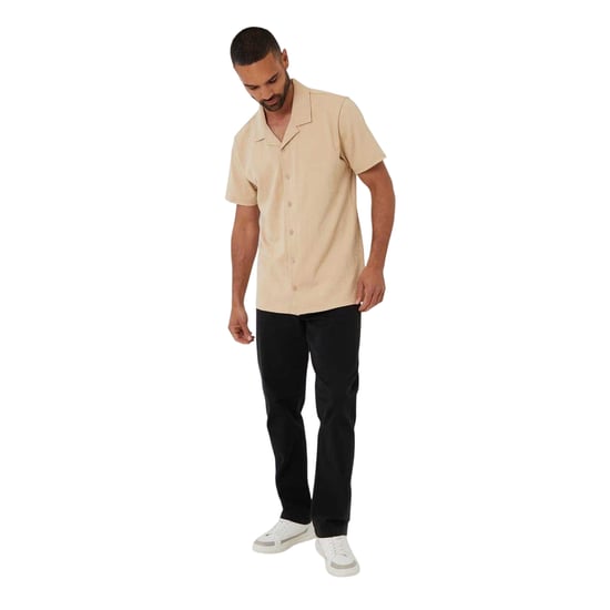 Threadbare - "Darvel" Hemd für Herren, kurzärmlig (Steinfarben) - Image 1