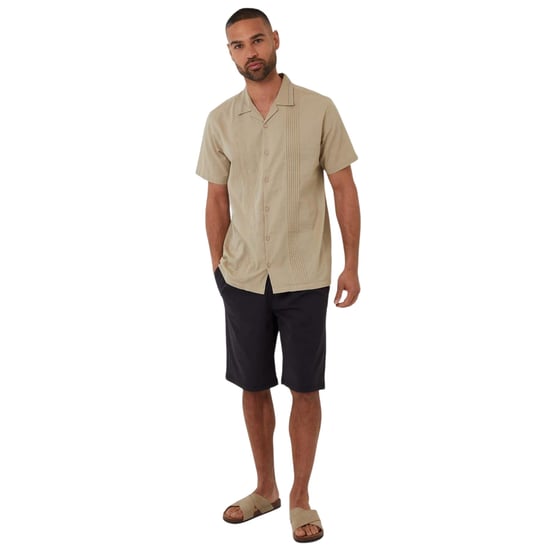 Threadbare - "Urmston" Hemd für Herren (Steinfarben) - Image 1
