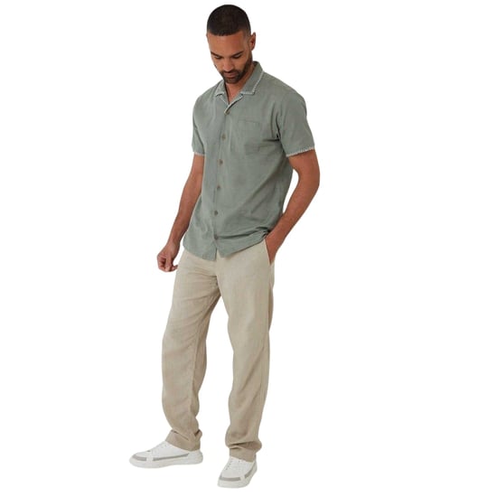 Threadbare - "Burnley" Hemd für Herren, kurzärmlig (Salbei) - Image 1