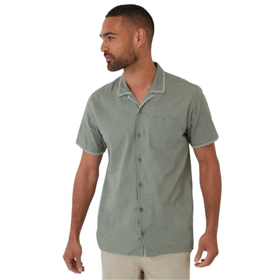 Threadbare - "Burnley" Hemd für Herren, kurzärmlig (Salbei) - Image 2
