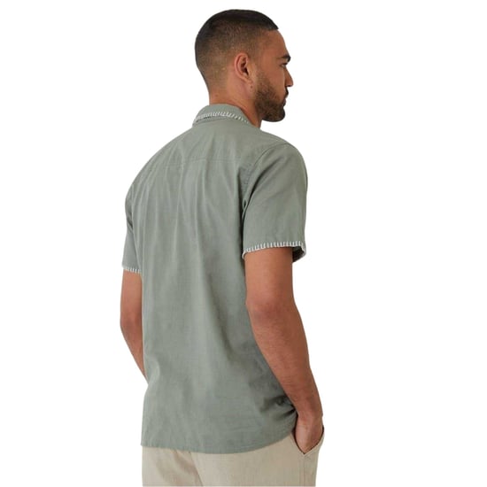Threadbare - "Burnley" Hemd für Herren, kurzärmlig (Salbei) - Image 3