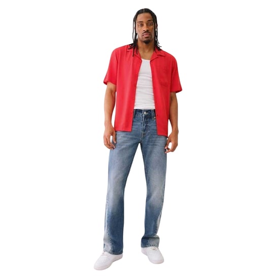 True Religion - Hemd für Herren, leger, kurzärmlig (Lava) - Image 4