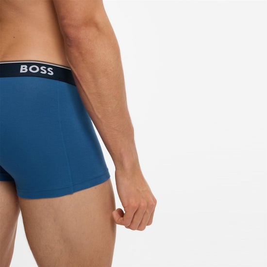 Herren Boss Pack Power Boxershorts in Offenem Blau - Image 3