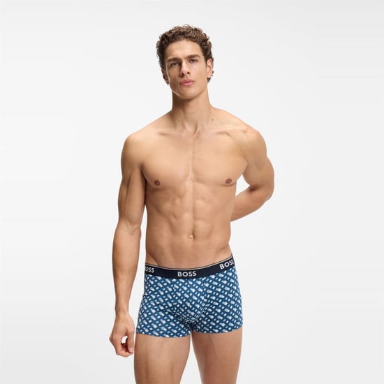 Herren Boss Pack Power Boxershorts in Offenem Blau - Image 5