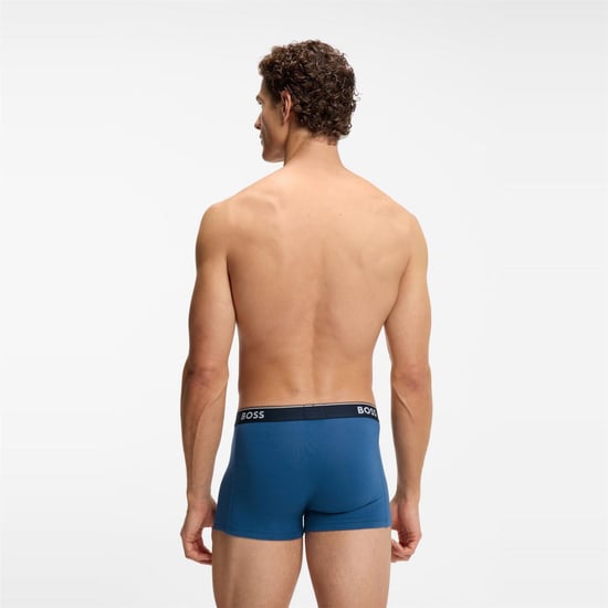 Herren Boss Pack Power Boxershorts in Offenem Blau - Image 6