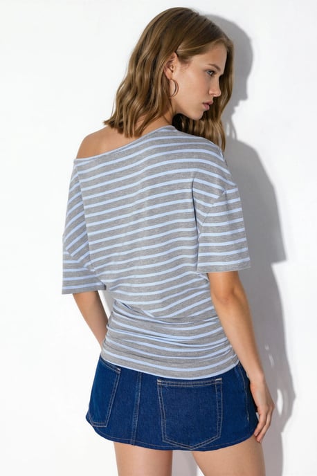 Gestreifte Bootcut-Jerseybluse - Image 3