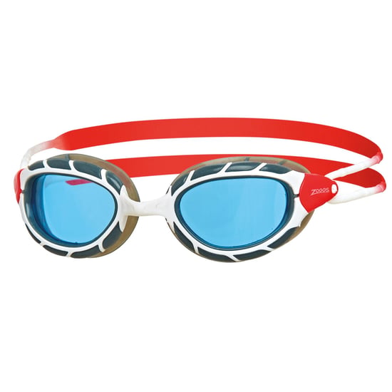 Zoggs - "Predator" Schwimmbrille 2024 für Herren/Damen Unisex (Weiß/Rot/Blau) - Image 1
