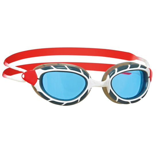Zoggs - "Predator" Schwimmbrille 2024 für Herren/Damen Unisex (Weiß/Rot/Blau) - Image 2