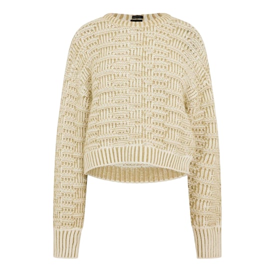 Boss - Pullover Top für Damen, Gerippter Kragen, Jerseyware, Langärmlig (Naturweiß) - Image 2