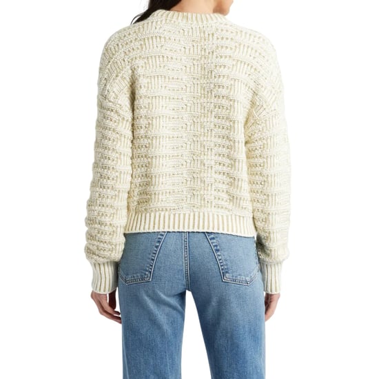 Boss - Pullover Top für Damen, Gerippter Kragen, Jerseyware, Langärmlig (Naturweiß) - Image 3