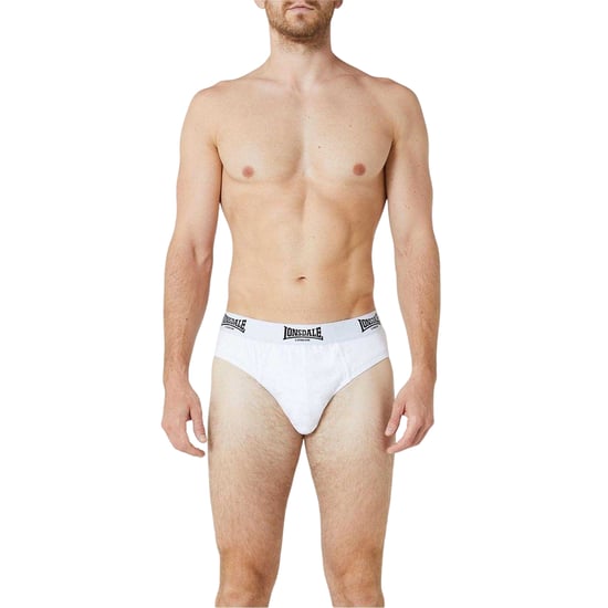 Lonsdale - Slips für Herren, Kontrastfarbener Bund (2er-Pack) (Weiß) - Image 3