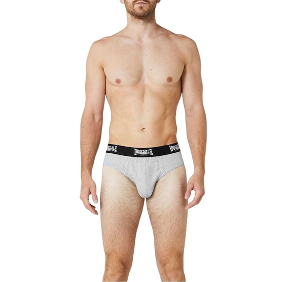 Lonsdale - Slips für Herren, Kontrastfarbener Bund (2er-Pack) (Grau) - Image 3