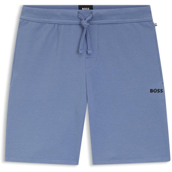 Herren Boss Waffle Shorts in Hell/Pastellblau - Image 1