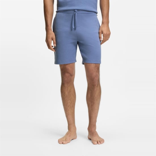 Herren Boss Waffle Shorts in Hell/Pastellblau - Image 2