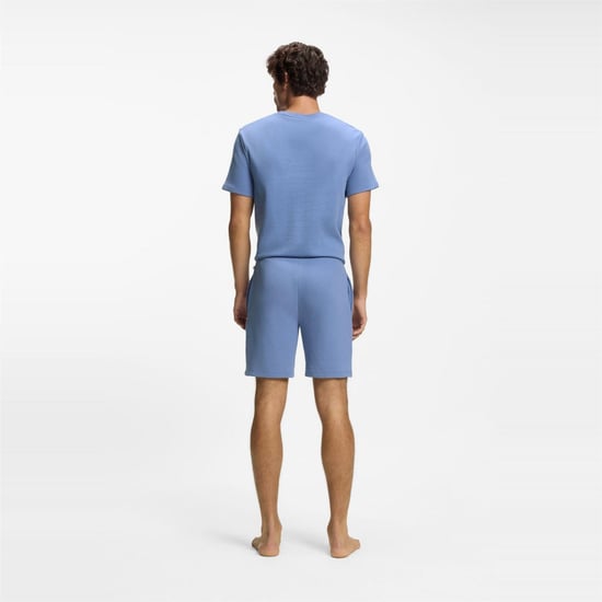 Herren Boss Waffle Shorts in Hell/Pastellblau - Image 3