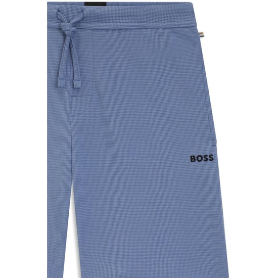 Herren Boss Waffle Shorts in Hell/Pastellblau - Image 6